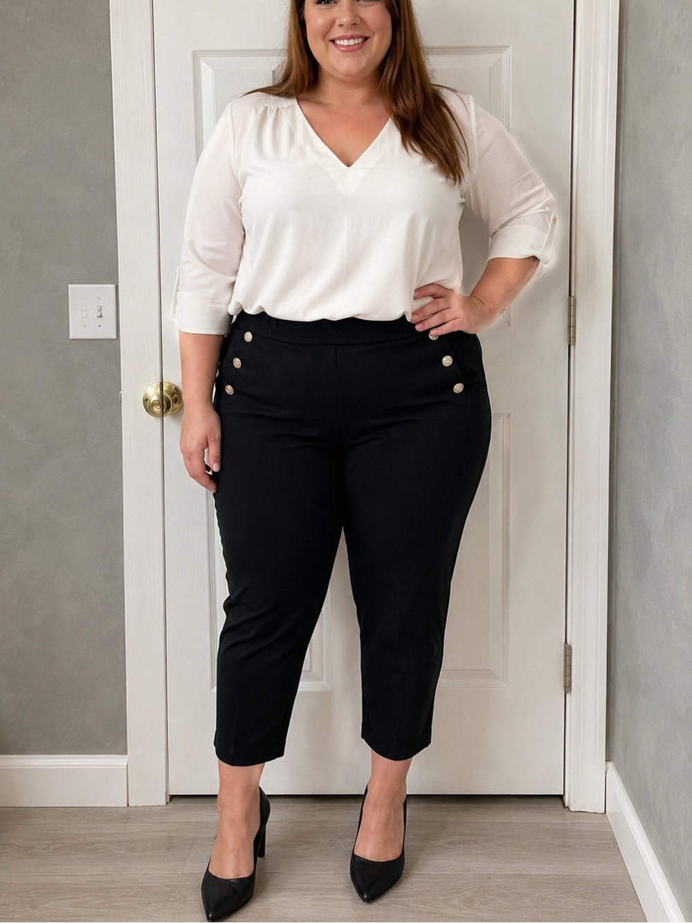 Jules & Leopold Sailor Button Dress Pants Womens 2x Business Casual